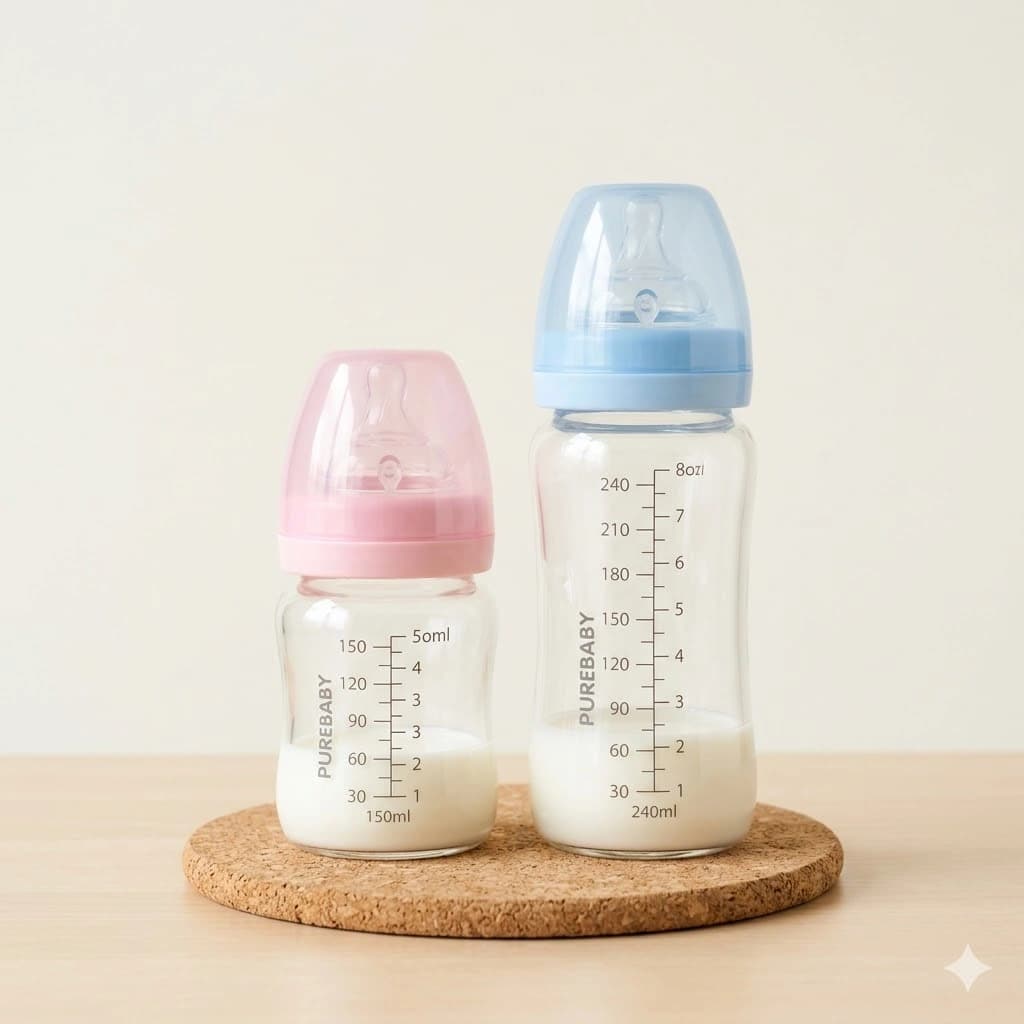Anti-Colic Glass Feeding Bottles Set